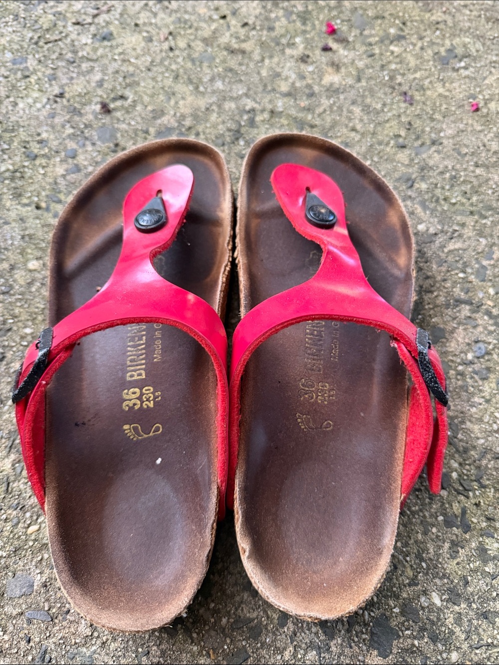 Birkenstock Red Kids Toe-Post Sandals